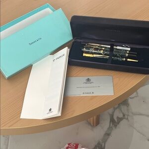 Tiffany & Co. Blue and Gold Pen Set